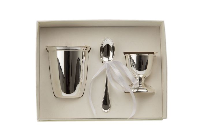 Baby Set Tauf Set, Becher Löffel Eierbecher