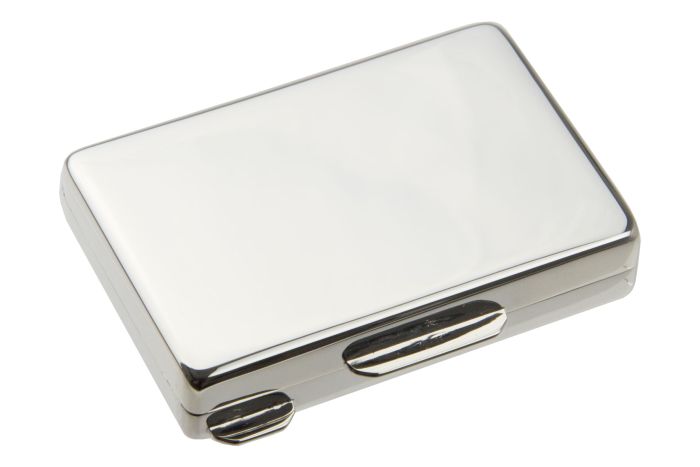 Pillendose Silber glatt 59 mm x 40 mm 3 Fächer