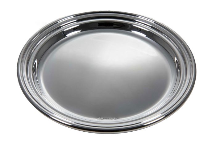 Gläserteller Sterling-Silber glatt mit Fadenrand
