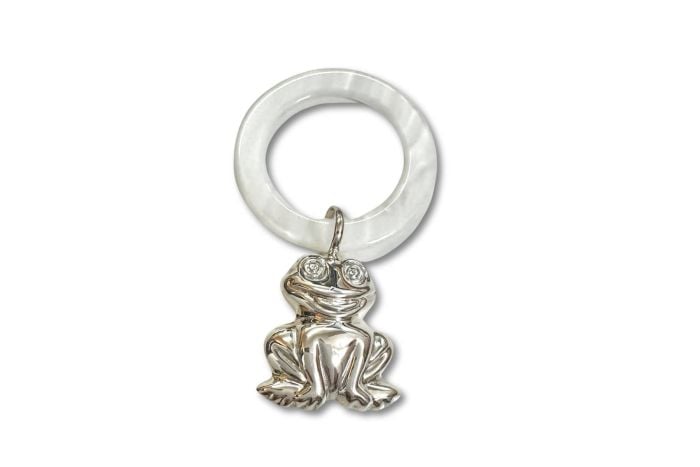 Beissring  kleiner Frosch Sterlingsilber 