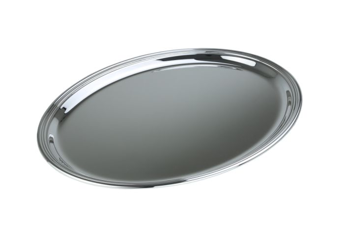 Tablett oval versilbert 42 x 32 cm