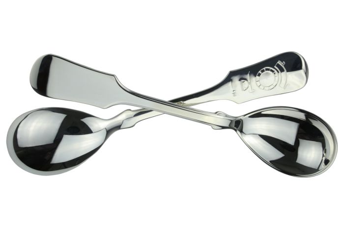 Silber Geburtslöffel, Tauflöffel versilbert