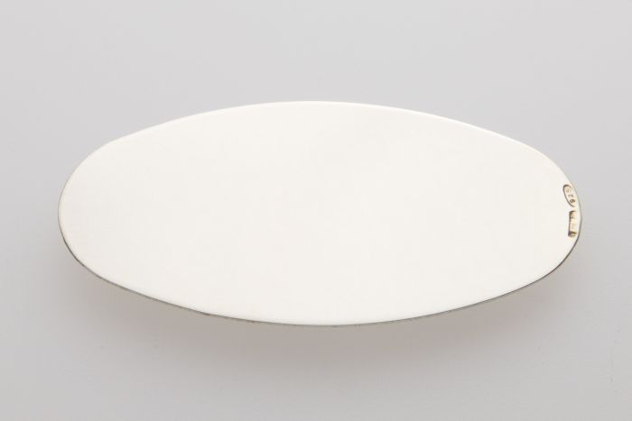 Gravurplatte oval Sterling-Silber 60x30 mm