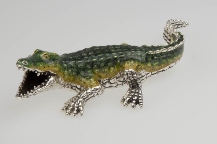 Silber Krokodil groß