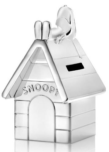 Spardose Snoopy versilbert