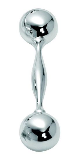 Babyrassel Sterling-Silber Hantelform