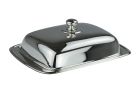 Sterling-Silber Butterdose glatt mit Deckel