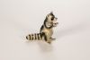 Waschbär stehend Sterling-Silber Emaille