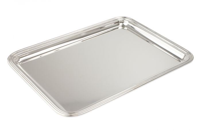 Tablett Sterling-Silber rechteckig 36 x 26,5 cm