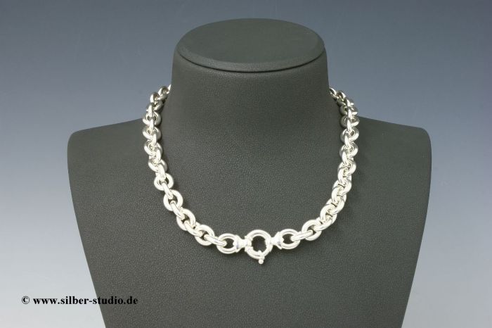 Halskette Collier  Sterling-Silber 925/000 Ringkette massiv