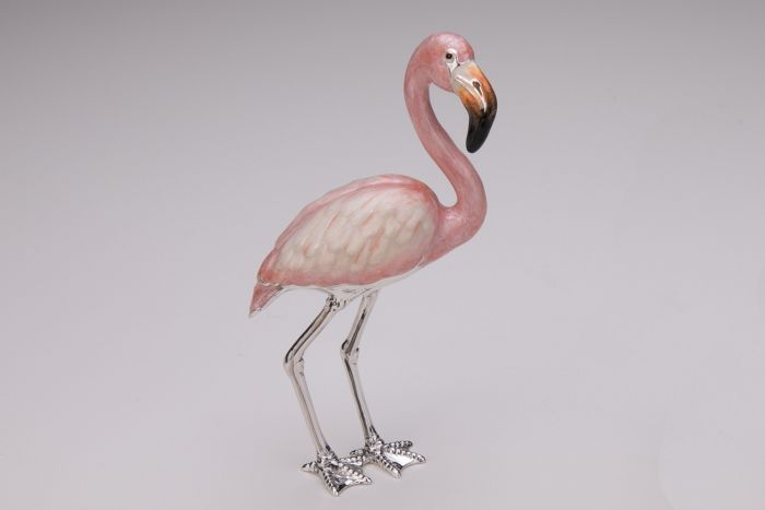 Flamingo aus Silber groß