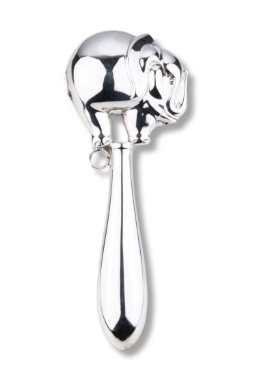 Silber Rassel Babyrassel Elefant 925