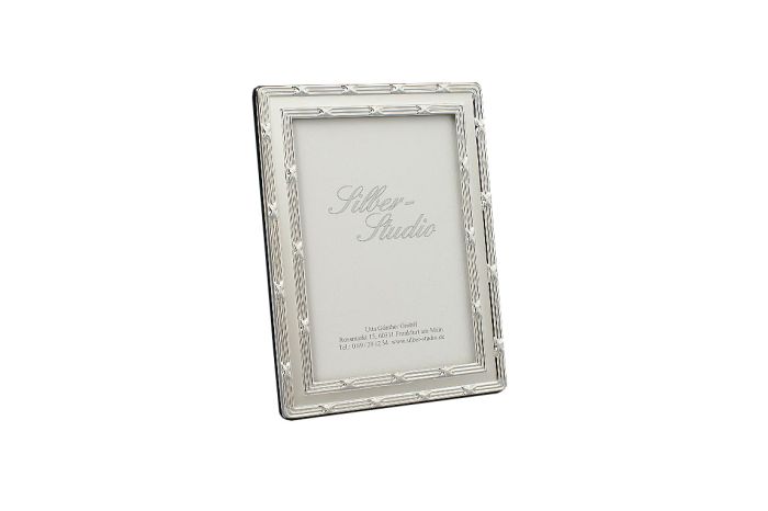 Bilderrahmen Kreuzband versilbert 9x13 cm