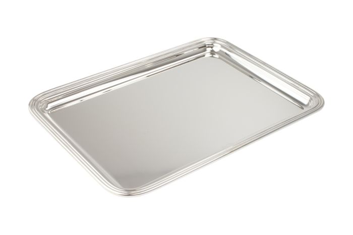 Tablett Sterling-Silber rechteckig 30,5 x 23,5 cm