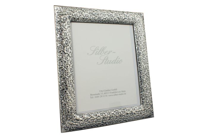 Sterling-Silber Bilderrahmen mit Blumendekor 20x25 cm