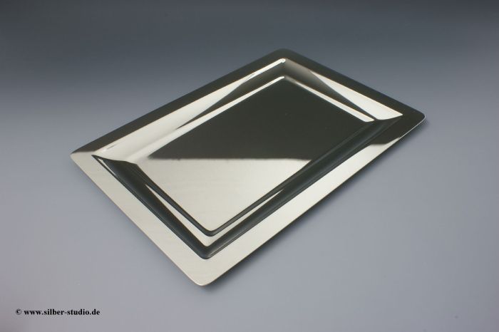 Tablett versilbert modern