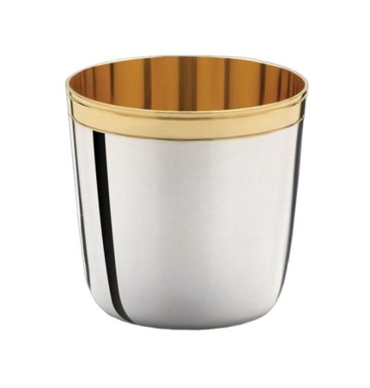 Silberbecher mit Goldrand Höhe 5 cm