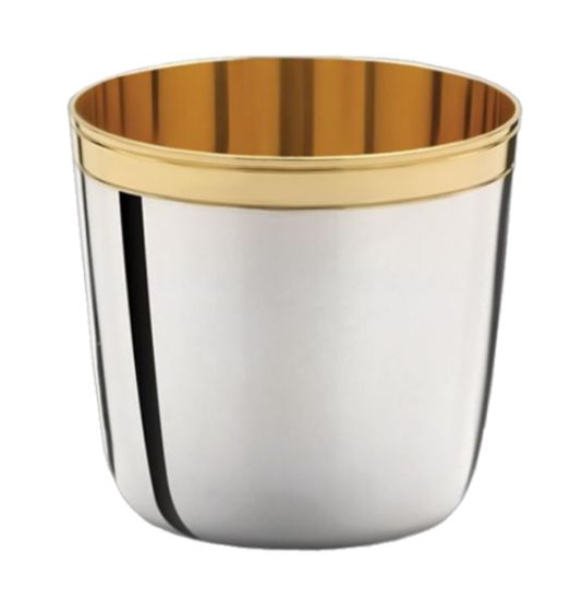 Silberbecher mit Goldrand Höhe 8 cm