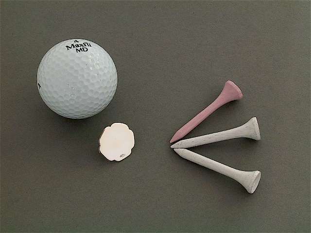 Silber Ballmarker Blatt Golf