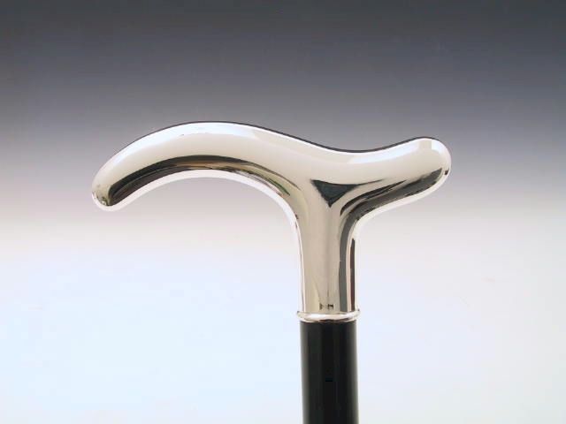 Gehstock Sterling-Silber 925 glatt