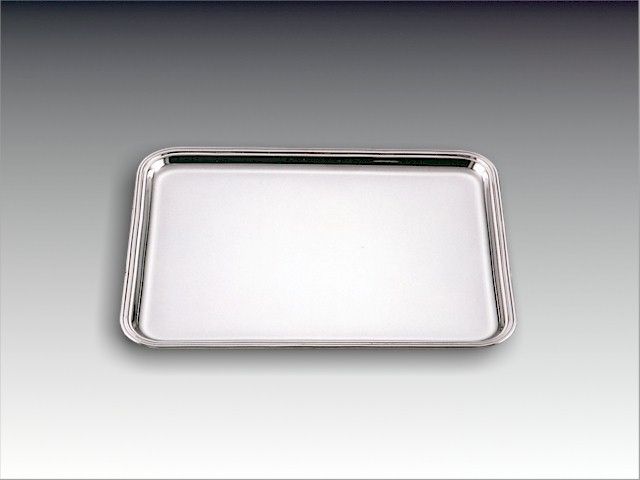 Silbertablett Fadenrand 36x26,5 cm