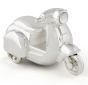Spardose Motorroller versilbert