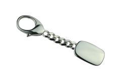 Schlüsselanhänger glatt rechteckig Sterling-Silber
