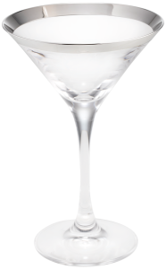Cocktailglas mit Silberrand