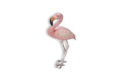 Flamingo aus Silber mittlere Größe